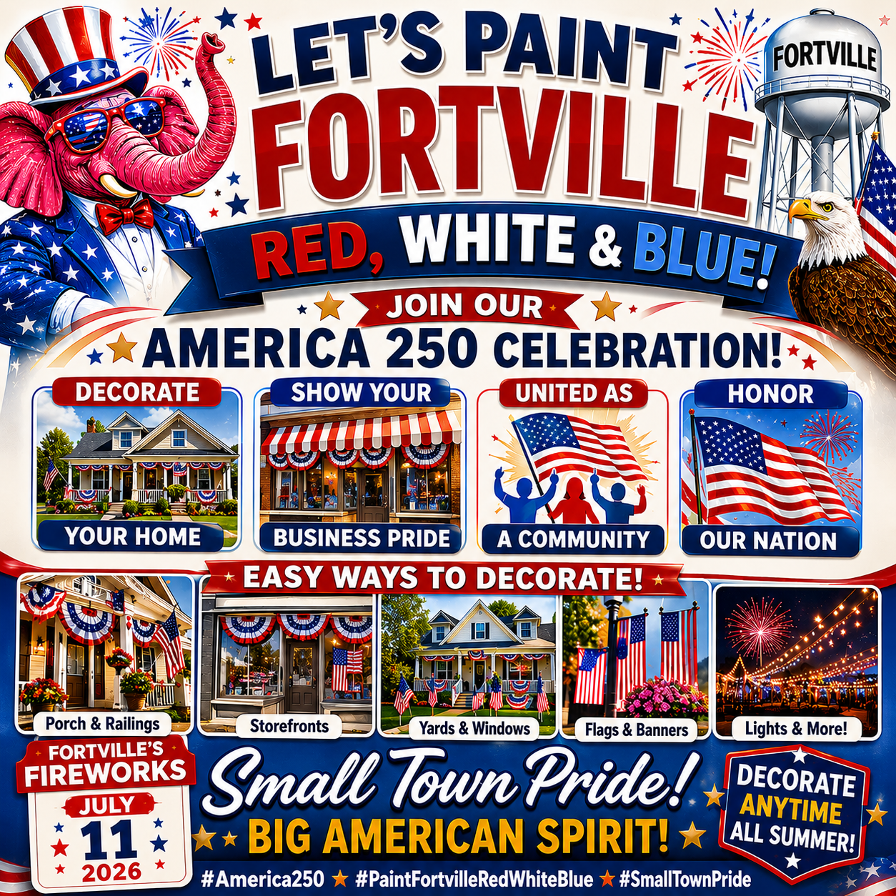 🦅✨ FORTVILLE — LET’S PAINT THE TOWN RED, WHITE & BLUE! ✨🦅
